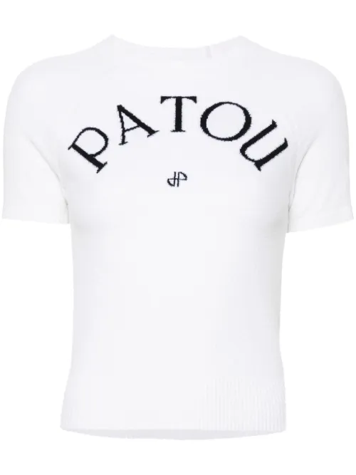 Haut en maille à logo jacquard - Patou - Modalova