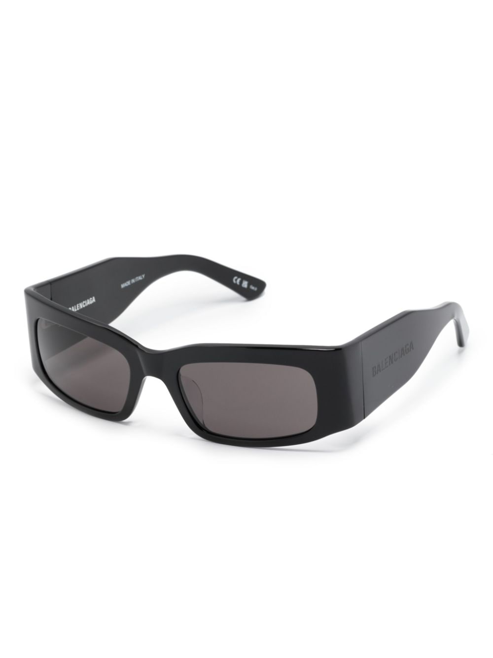 Shop Balenciaga Square-frame Sunglasses In 黑色