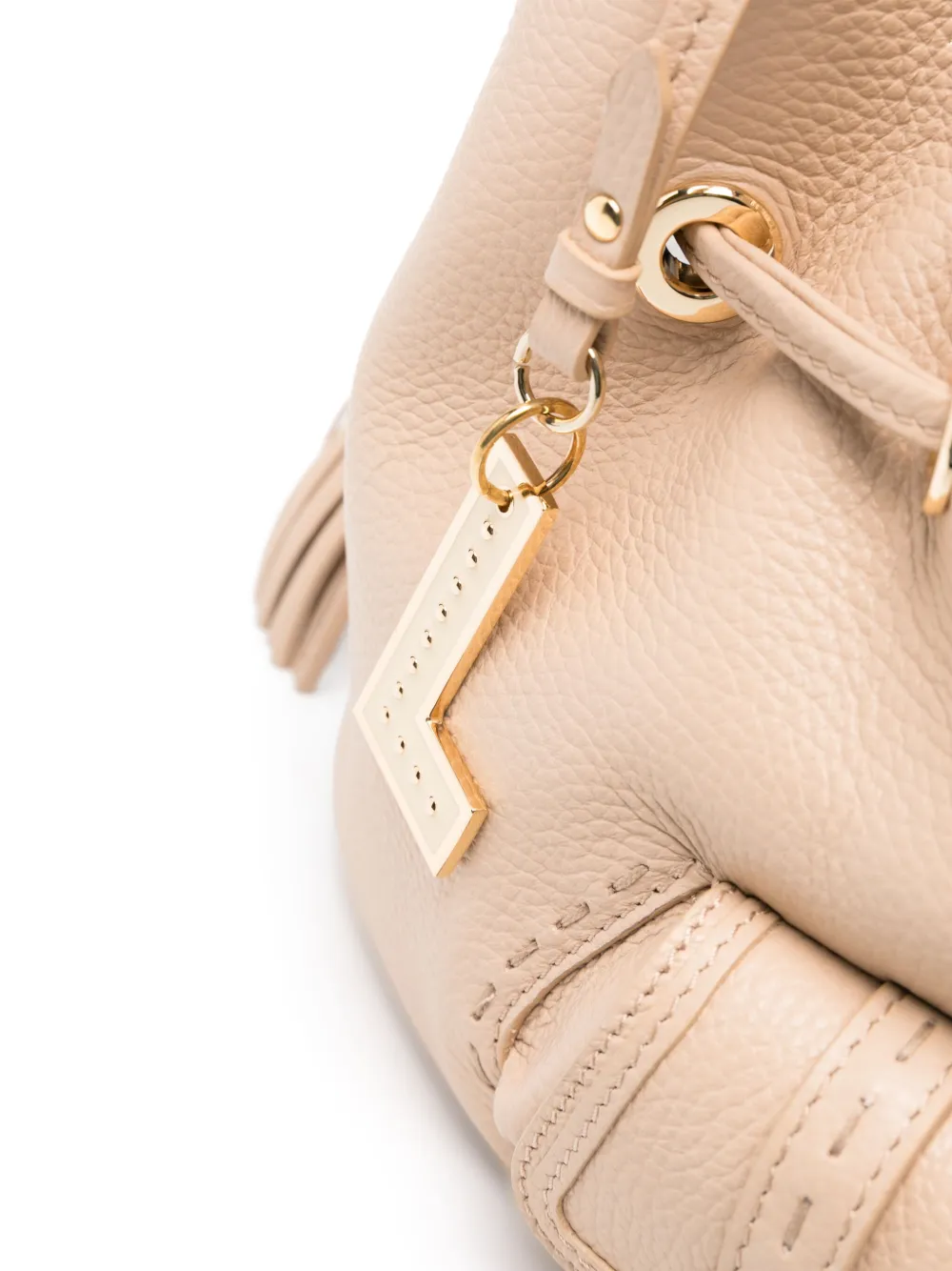 Lancel Premier Flirt leren bucket-tas Beige