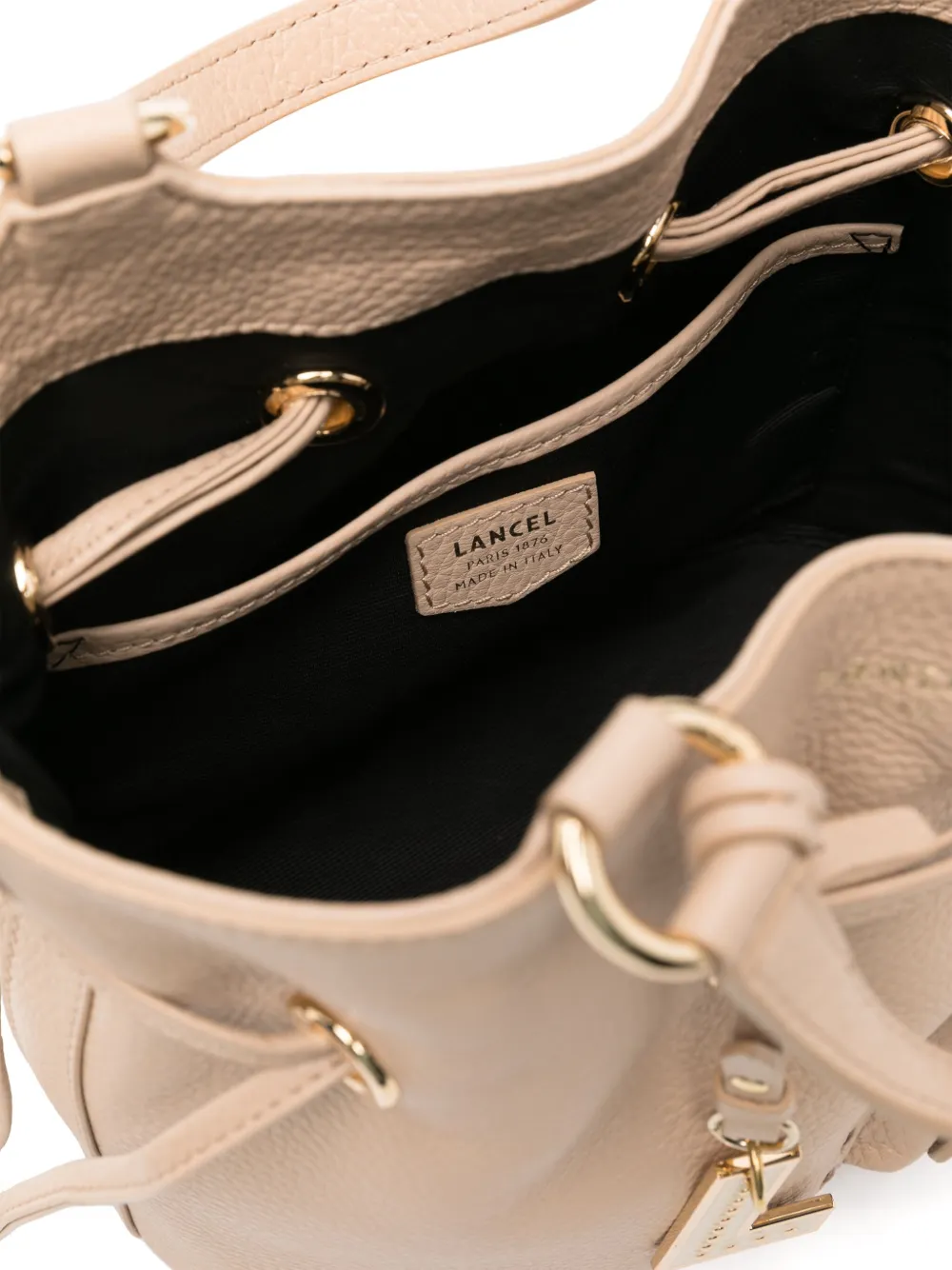 Lancel Premier Flirt leren bucket-tas Beige