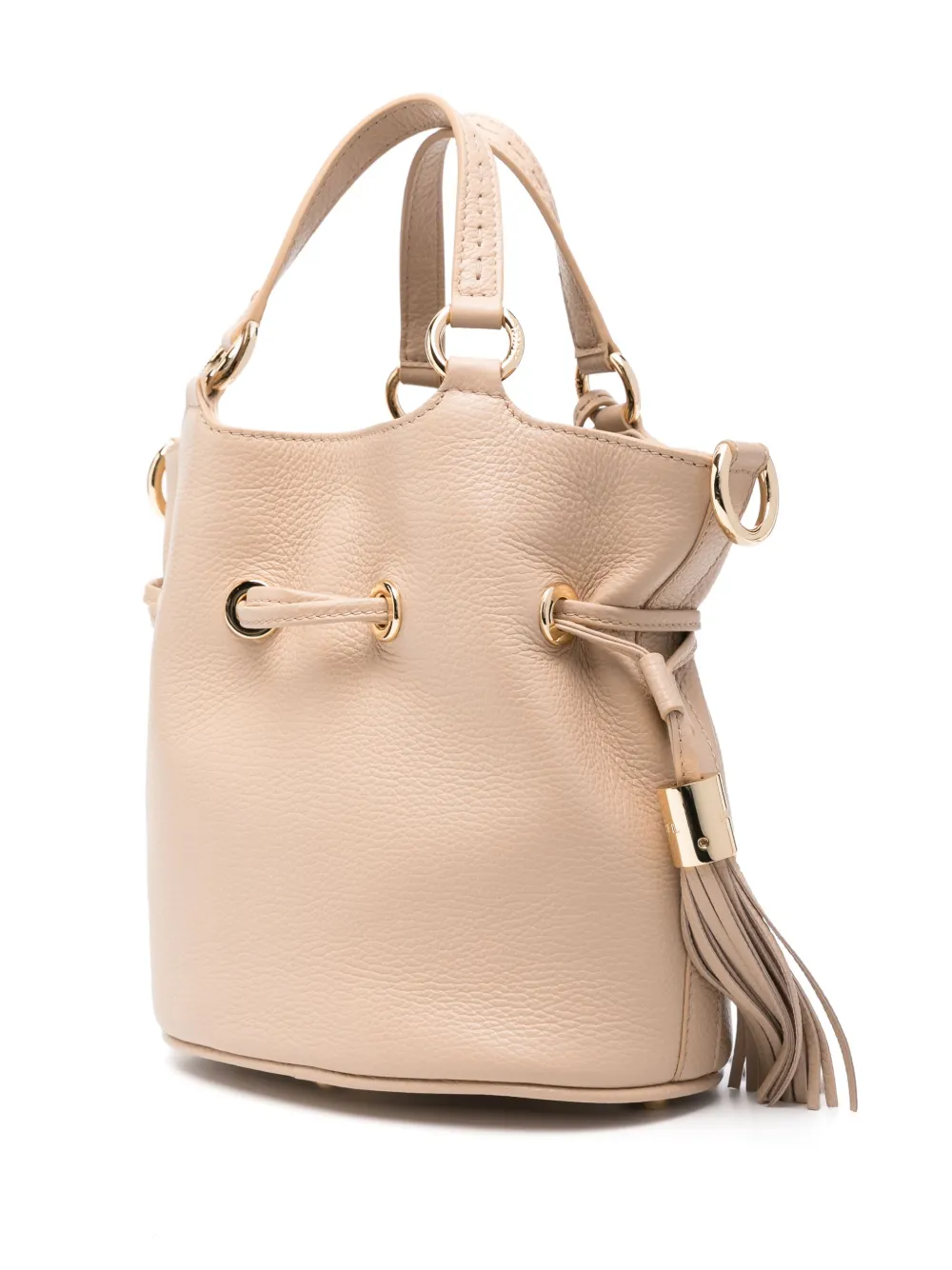 Lancel Premier Flirt leren bucket-tas Beige