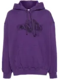 Lanvin x Future logo-print cotton hoodie - Purple
