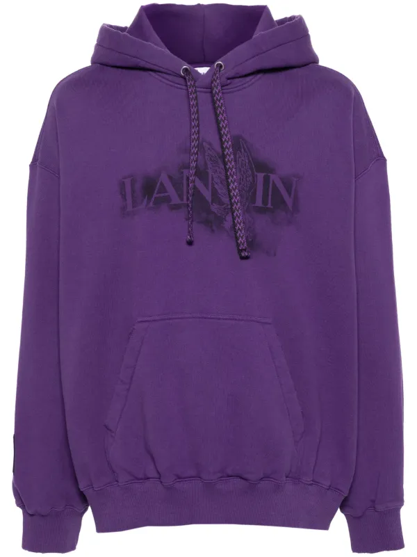 パーカー・フーディ LANVIN Logo hoodie Lanvin Oversized logo-appliqué Hoodie | Black | FARFETCH