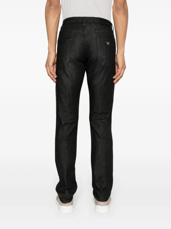 Emporio Armani mid-rise slim-fit Jeans | Black | FARFETCH