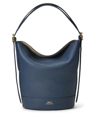 ゆったりサイズ【Ralph Lauren】ベルポートレザーバケットバッグ ラルフローレン RALPH LAUREN セール仕入れ☆RLベルト柄本革2WAY