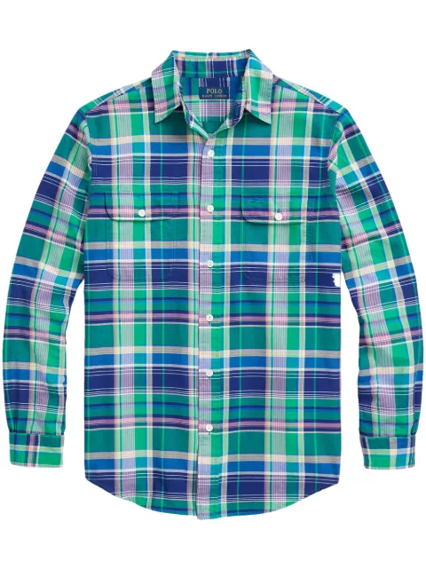 Polo Ralph Lauren camisa manga larga con cuadros estampados
