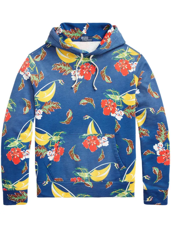 Blue and yellow ralph lauren hoodie best sale