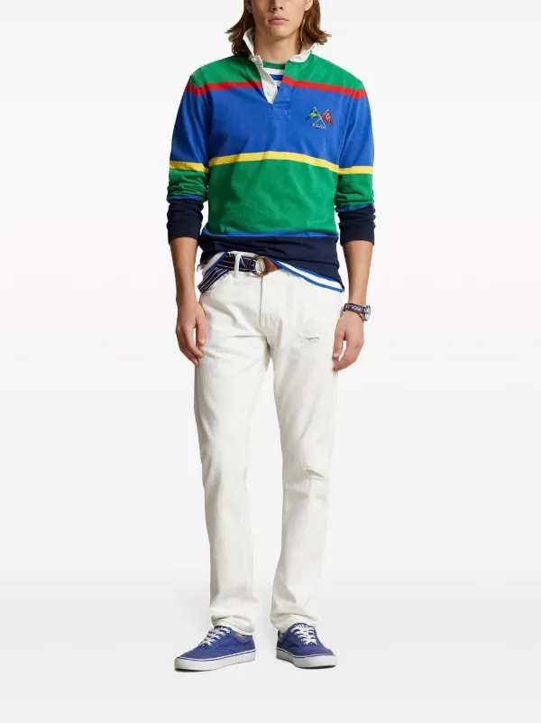 Polo Ralph Lauren ラガーシャツ ストライプ Polo Ralph Lauren ストライプ ラガーシャツ | ブルー | FARFETCH JP