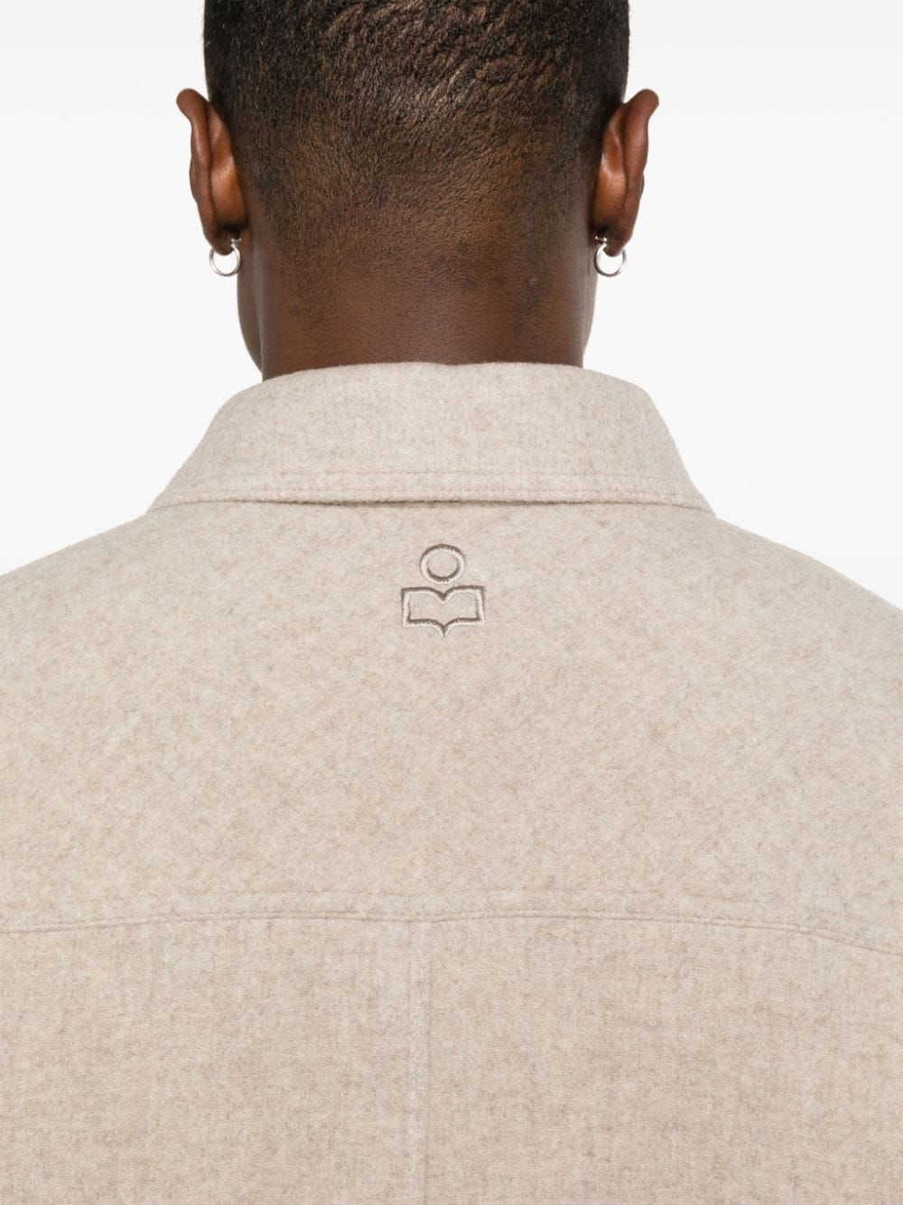 Shop Marant Kervon Shirt Jacket In Neutrals