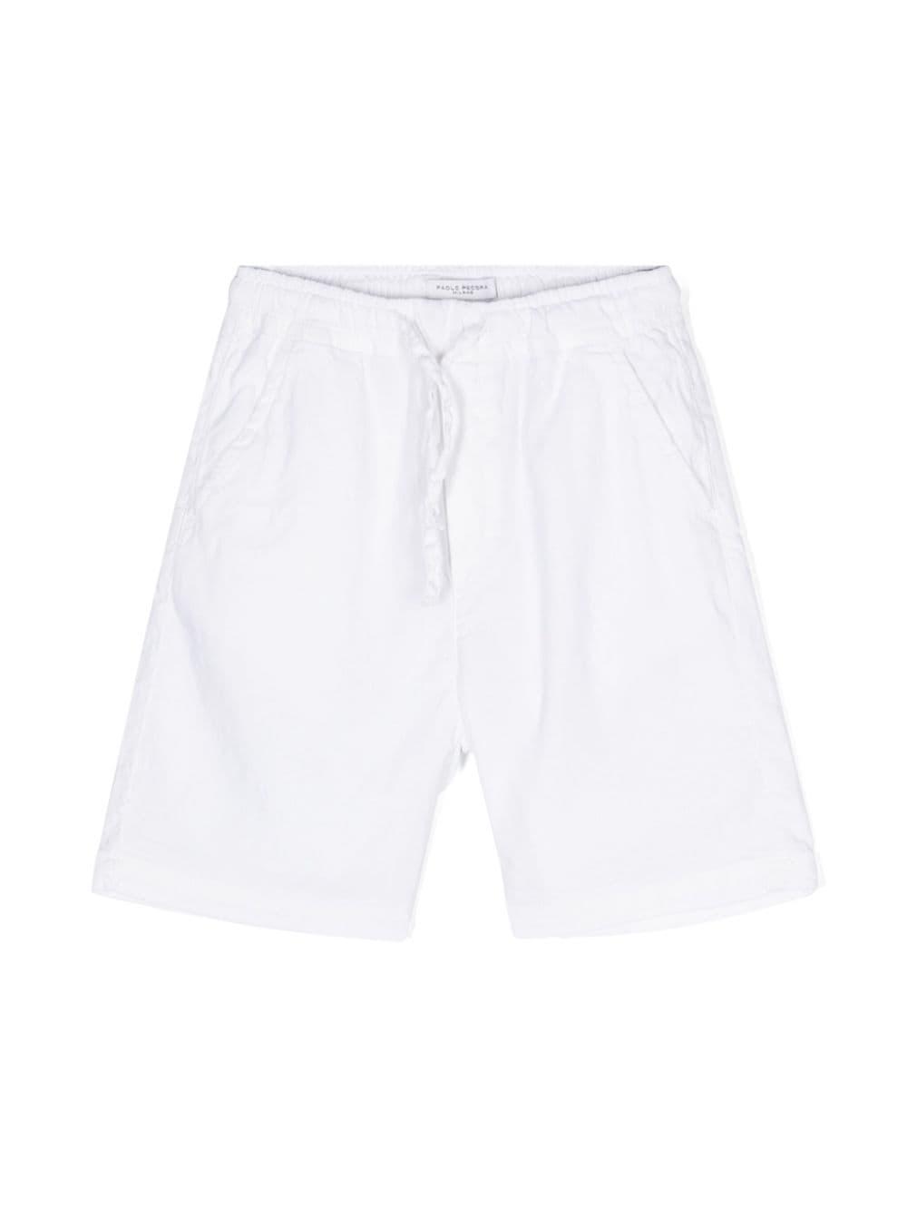 Paolo Pecora Kids poplin linen-blend shorts - White