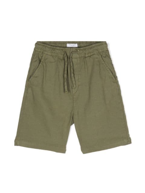 Paolo Pecora Kids interlock-twill linen-blend shorts