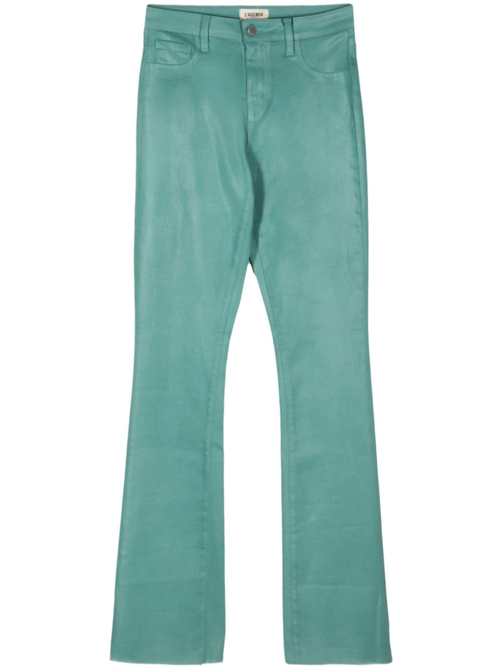 L Agence Ruth High-rise Bootcut Jeans In Green