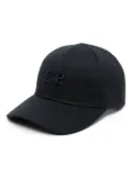 C.P. Company embroidered-logo gabardine cap - Blue