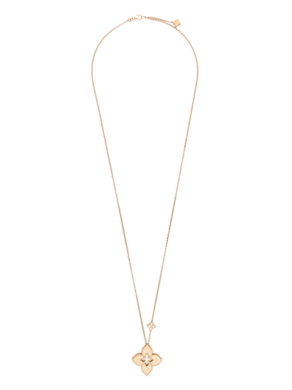 Roberto Coin 18kt Rose Gold Venetian Princess Diamond Necklace In 粉色