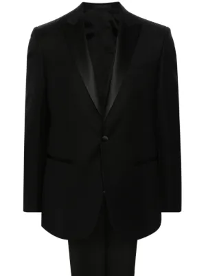 Giorgio Armani Virgin Wool Suit | Black | FARFETCH