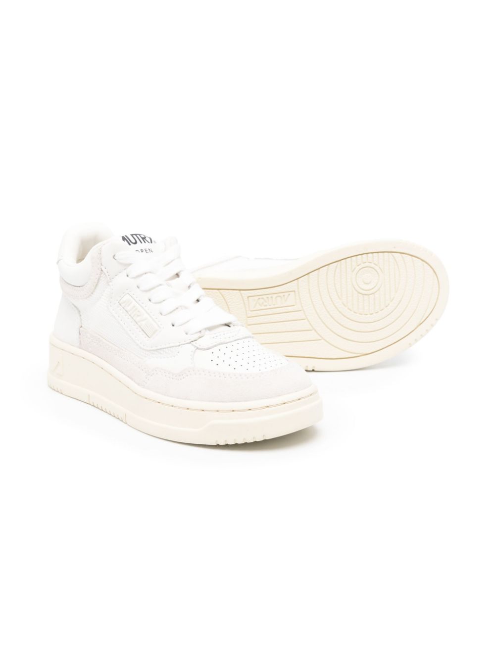 Autry Kids mid-top suede sneakers - White