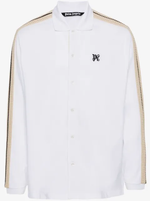 Palm Angels playera tipo polo con ribete de crochet