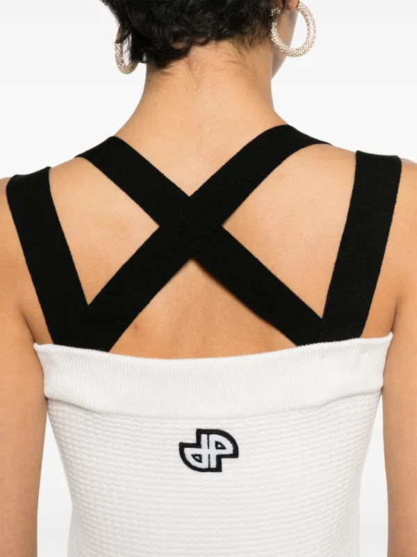 Patou ダブルストラップ ミニドレス | ホワイト | FARFETCH JP