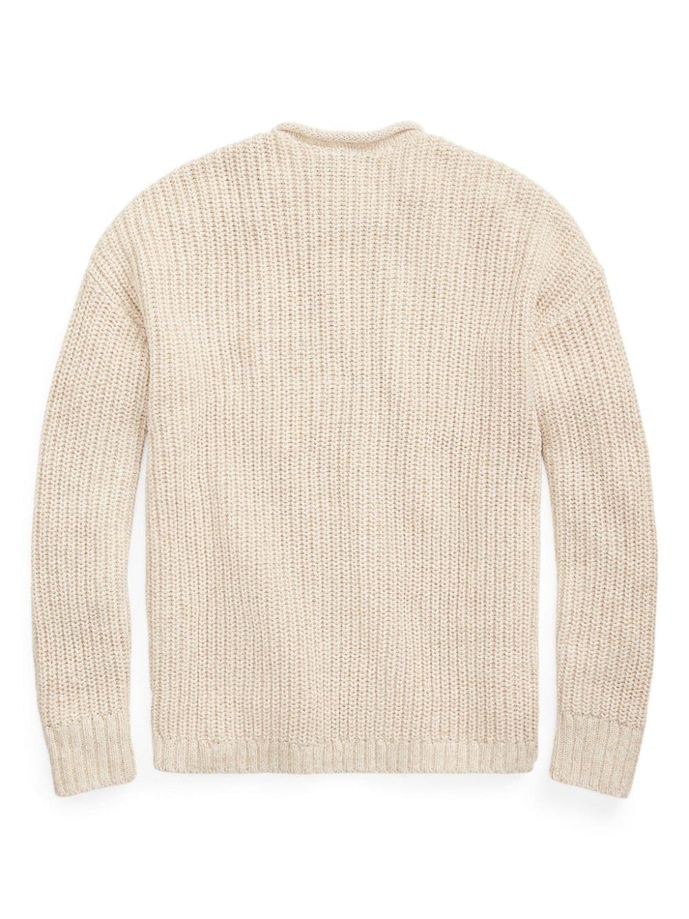 Shop Ralph Lauren Rrl Crew-neck Cotton-linen Blend Jumper In White