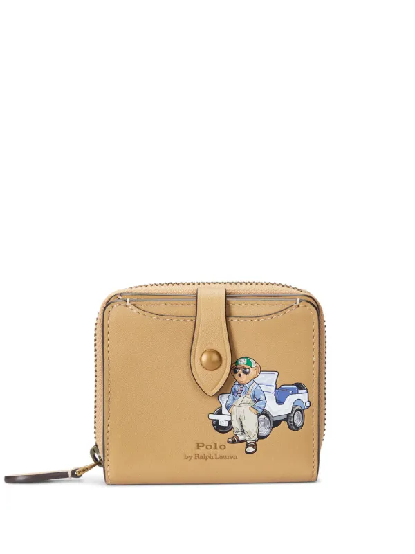 Polo Ralph Lauren Polo Bear Leather Compact Wallet - Farfetch