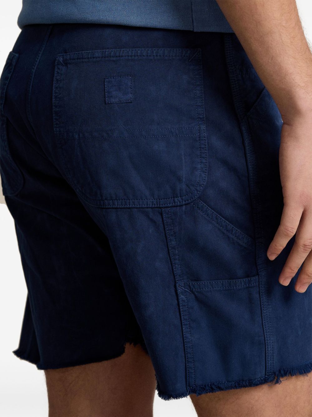 Shop Polo Ralph Lauren Garment-dyed Cotton Shorts In Blau