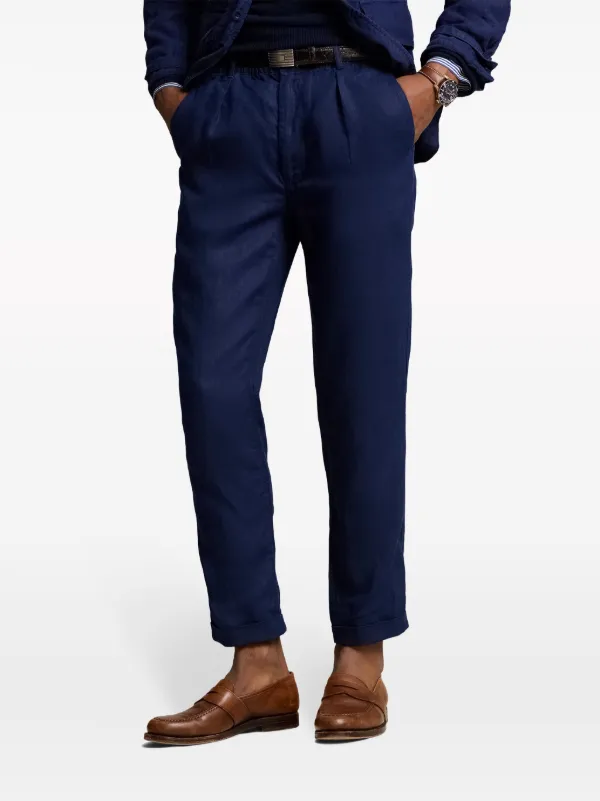 Polo Ralph Lauren drawstring-waist Linen Trousers | Blue