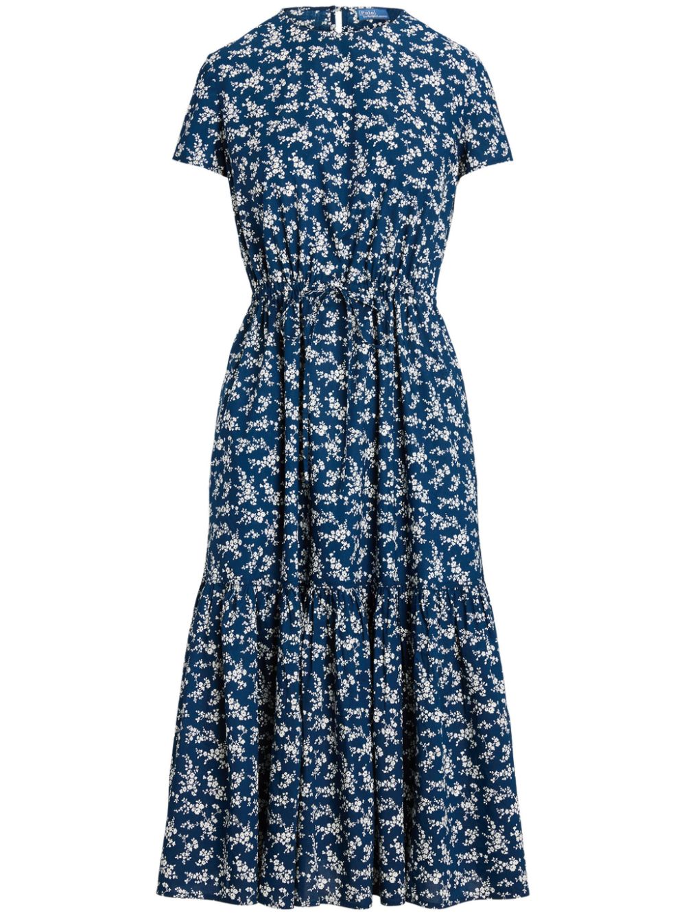 Polo Ralph Lauren Katoenen jurk met bloemenprint Blauw