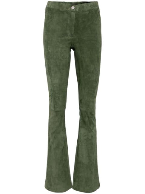Arma suede flared trousers