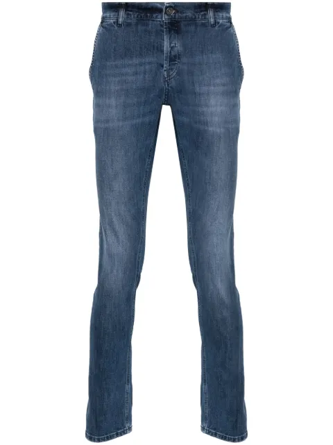DONDUP jean fuselé à logo imprimé