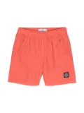 Stone Island Junior Compass-motif swim shorts - Orange