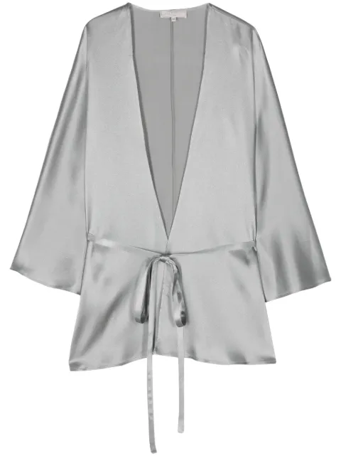 Antonelli tied-waist charmeuse jacket