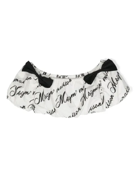 MSGM Kids top corto con logo estampado