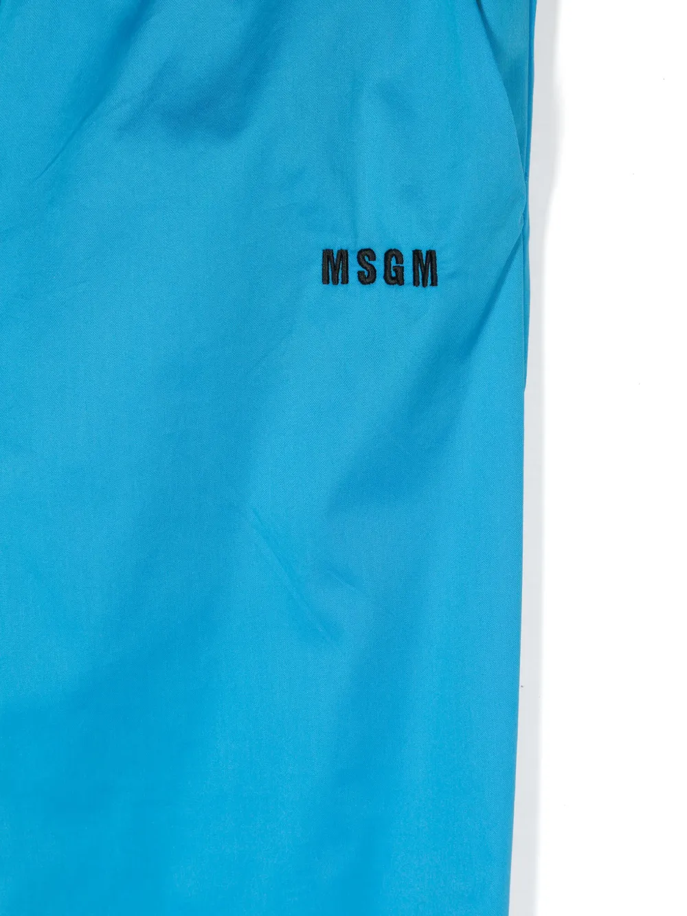 Shop Msgm Logo-embroidered Track Pants In Blue