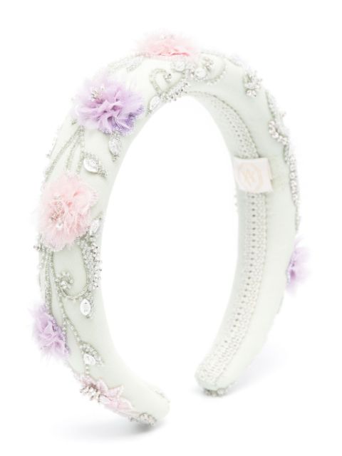 MAISON AVA floral-appliqué head band