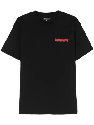 Junya Watanabe MAN x Carhartt logo-print Cotton T-shirt | Black