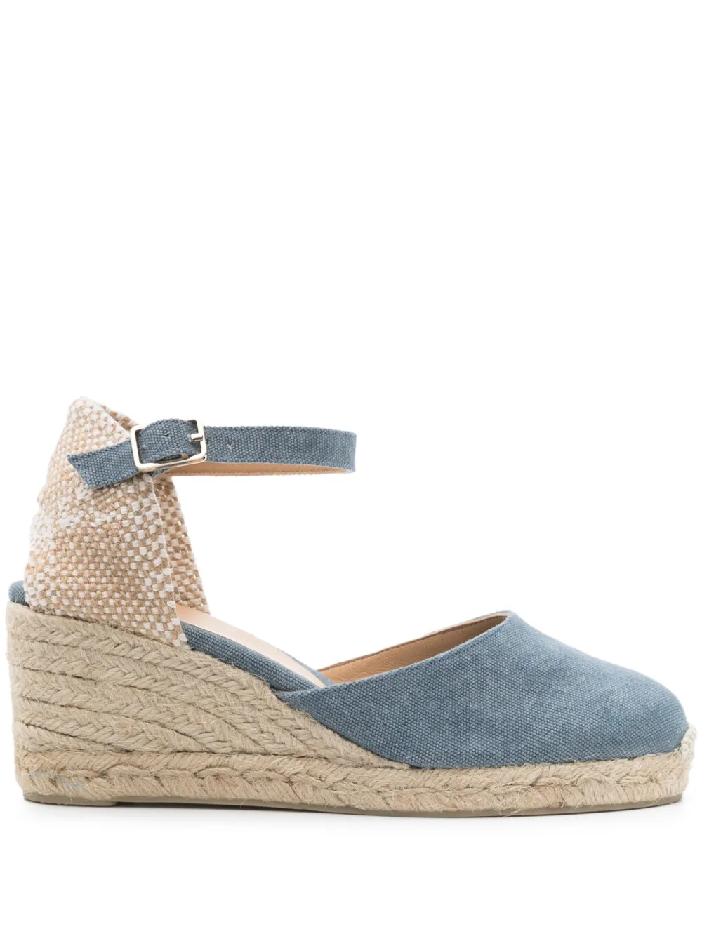 Castaã±er Bianca Canvas Ankle-strap Espadrille Sandals In Blue
