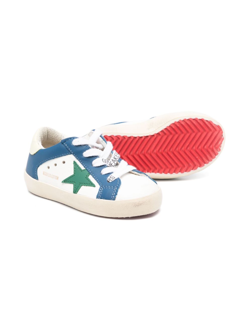 Golden Goose Kids x Bonpoint sneakers met colourblocking - Blauw