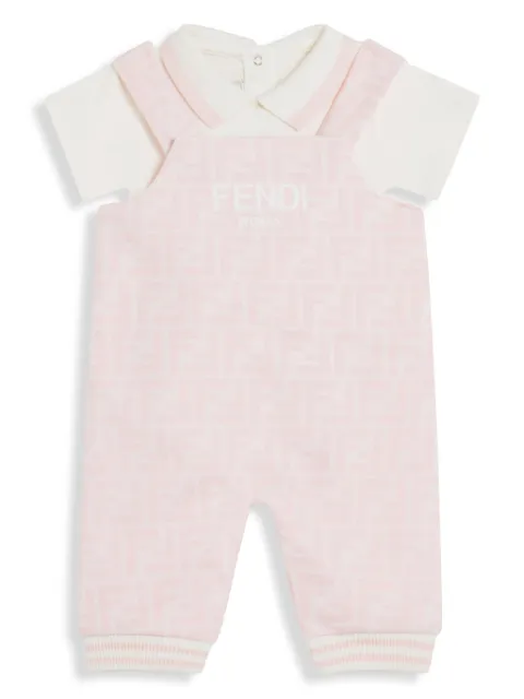 Fendi Kids Zucca-monogram romper set