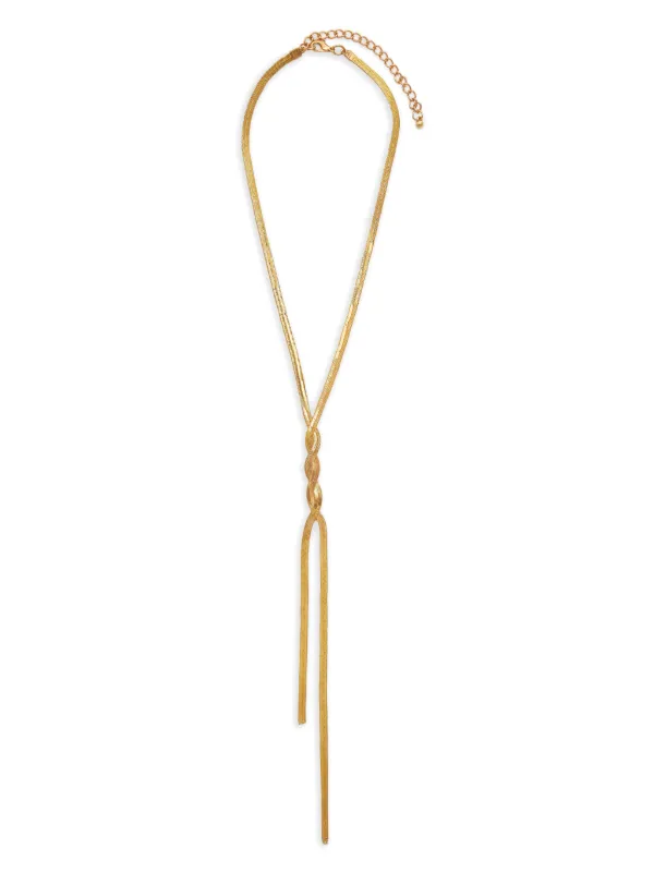 Hzmer Jewelry twist-front snake-chain Necklace | Gold
