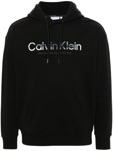 Calvin Klein logo-printed cotton hoodie
