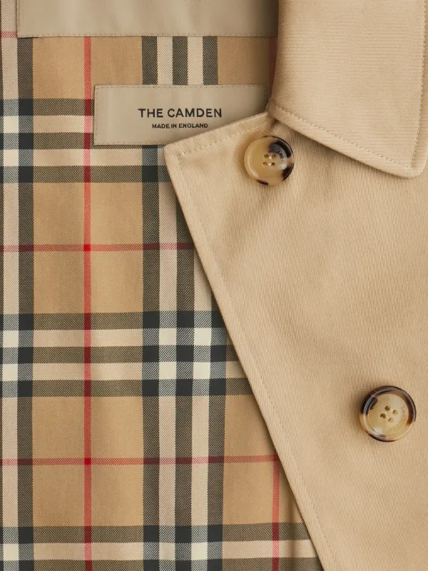 Burberry Trench Coat Camden Heritage Car | Neutro | FARFETCH BR