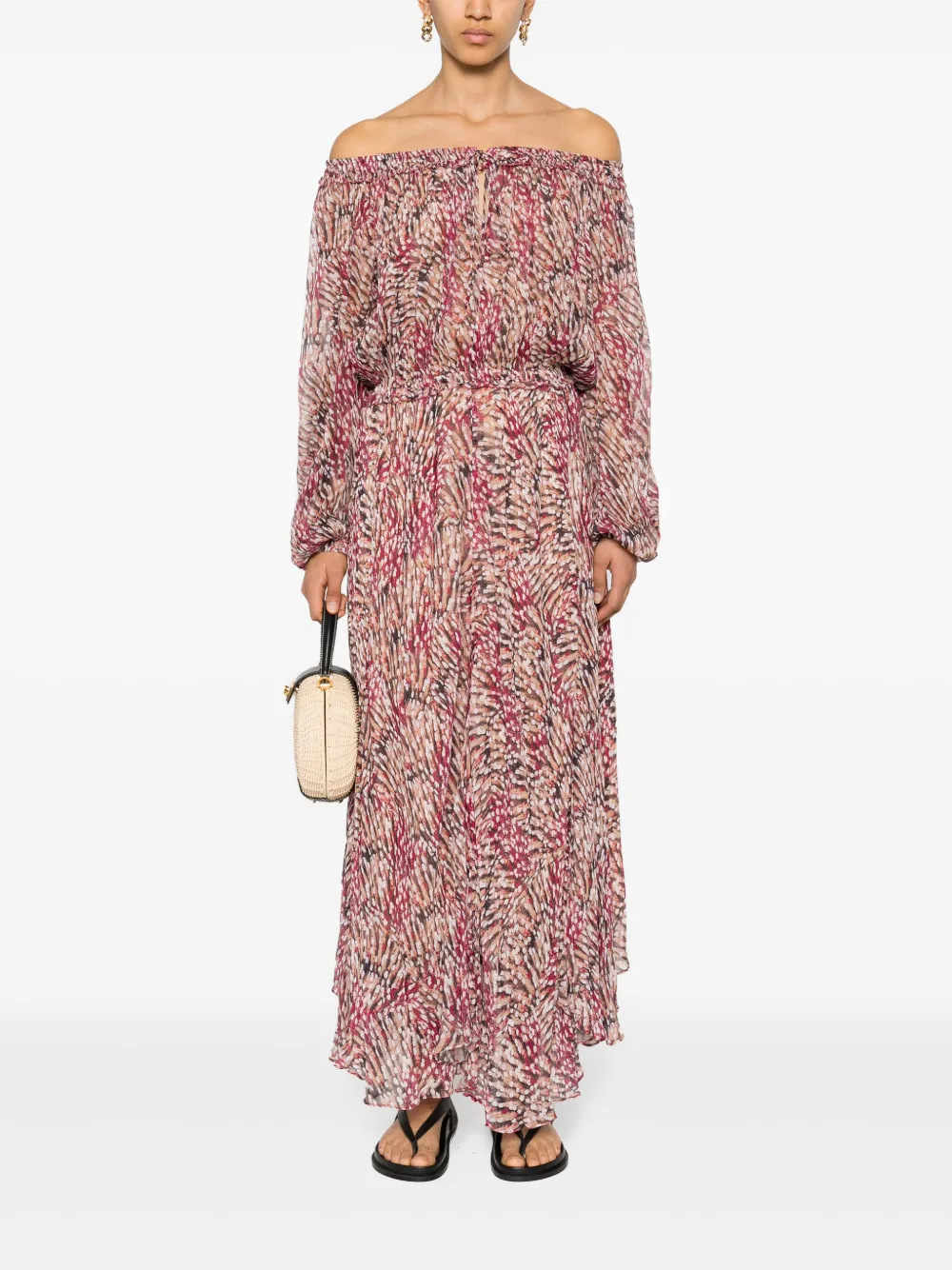 MARANT ÉTOILE Off-shoulder jurk - Roze