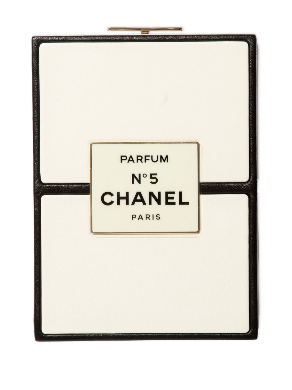 Pre-owned Chanel 2021 Nº5 Perfume Clutch Bag In White