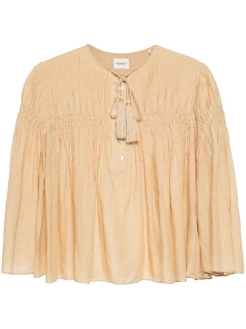 MARANT ÉTOILE Axeliana pintuck-detail blouse