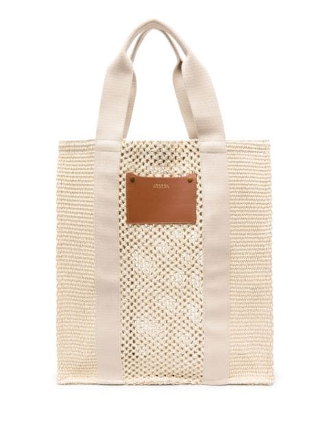 ISABEL MARANT small Aruba raffia tote bag