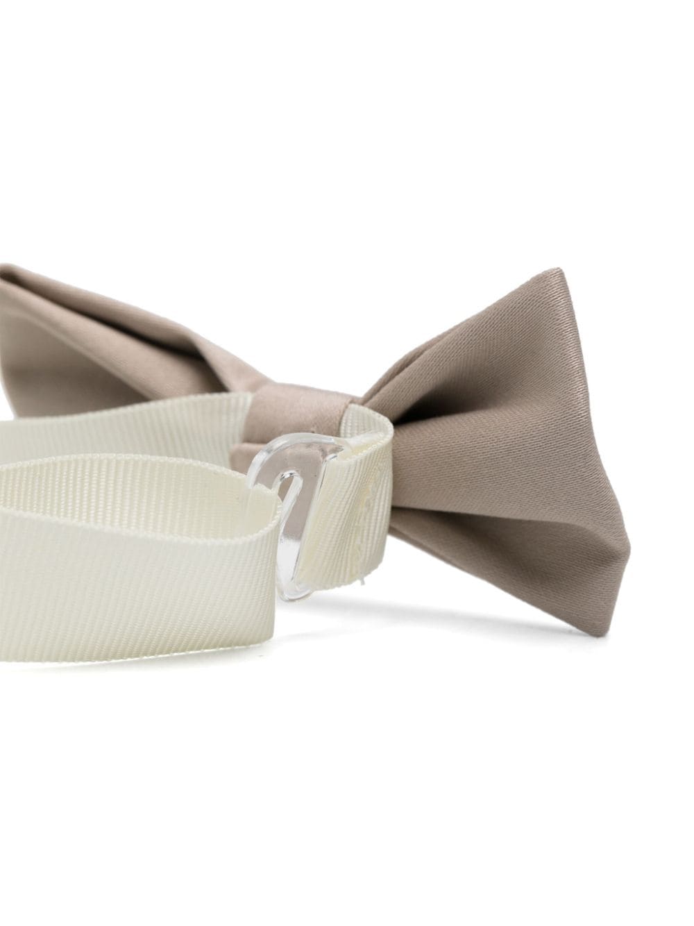 Shop Paolo Pecora Cotton Bow Tie In Neutrals
