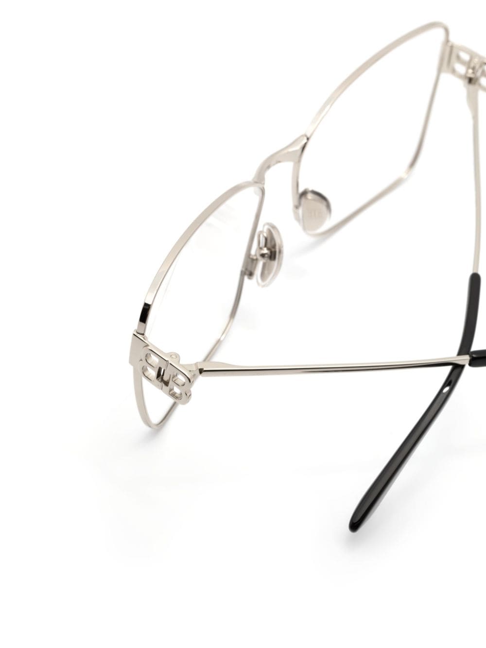 Shop Balenciaga Square-frame Glasses In 银色