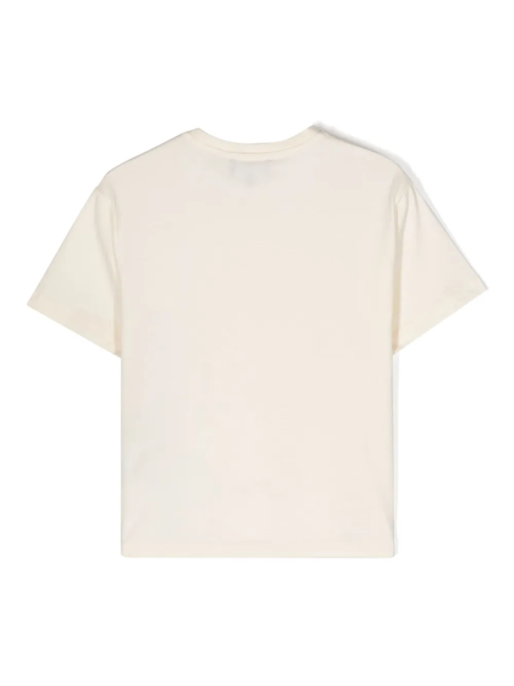 Emporio Armani Kids Katoenen T-shirt met logoprint Beige