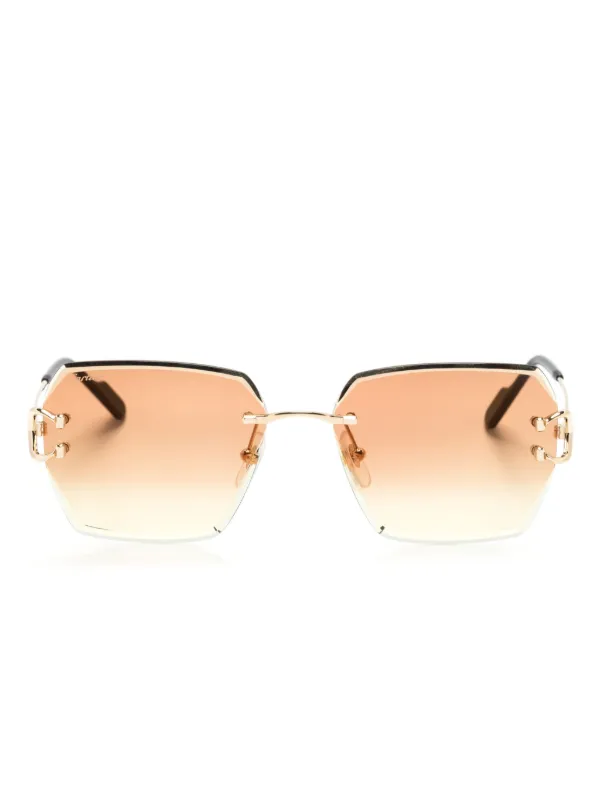 Cartier Eyewear CT0466S サングラス | ゴールドトーン | FARFETCH JP