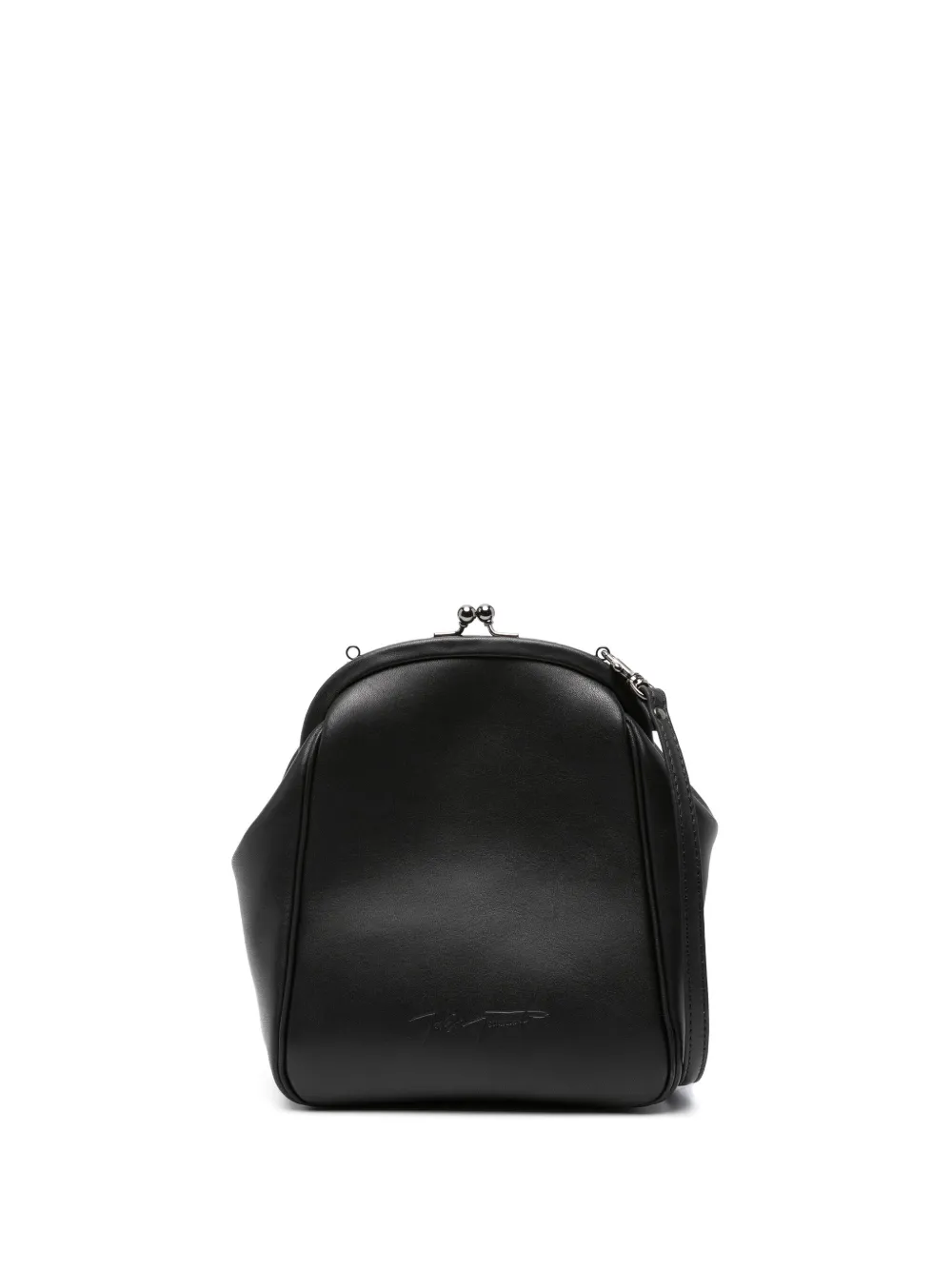 Shop Discord Yohji Yamamoto Discord Leather Shoulder Bag In Black